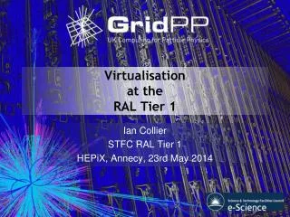 Virtualisation at the RAL Tier 1