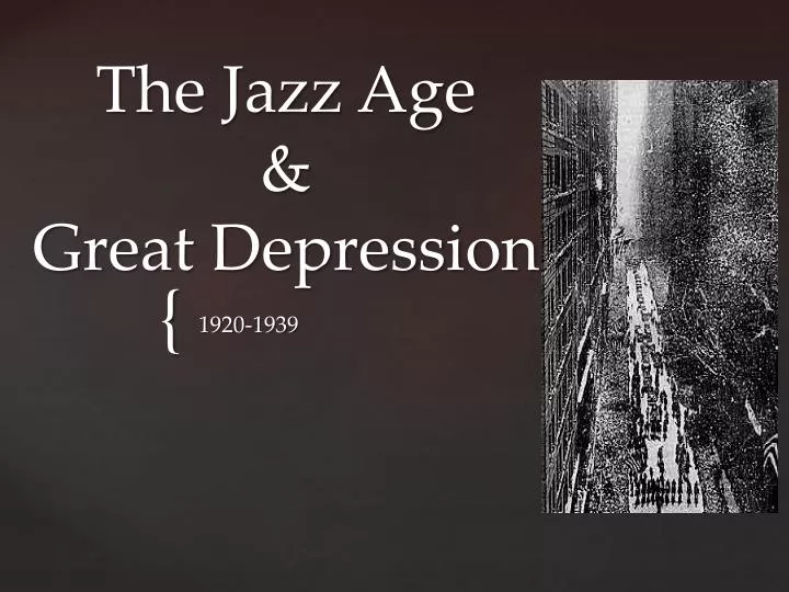 the jazz age great depression