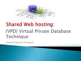 Shared Web hosting :