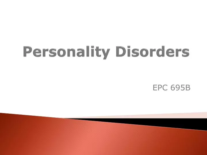 personality disorders