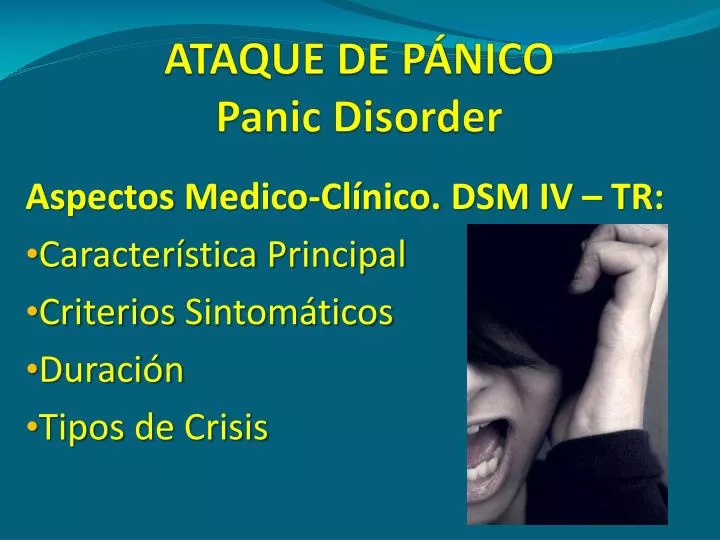 ppt ataque de pÁnico panic disorder powerpoint presentation free