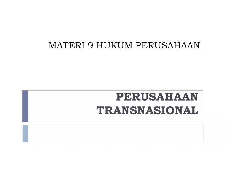 materi 9 hukum perusahaan