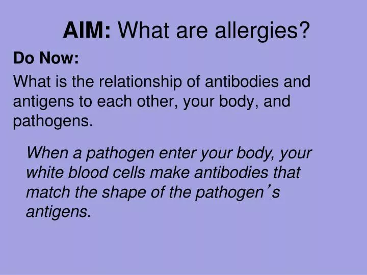 aim what are allergies
