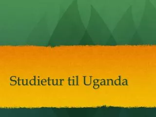studietur til uganda