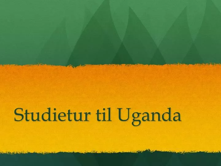 studietur til uganda