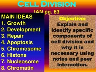 Cell Division IAN pg. 83