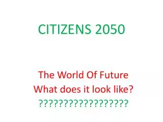 CITIZENS 2050