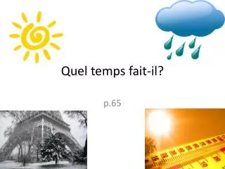quel temps fait il