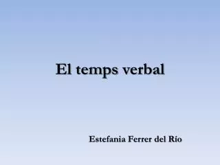 el temps verbal