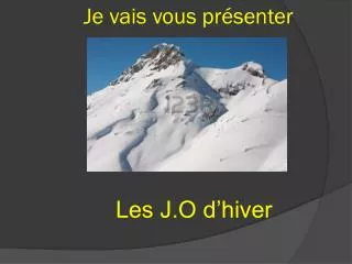 je vais vous pr senter