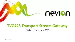 TVG425 Transport Stream Gateway