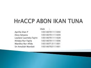 hraccp abon ikan tuna