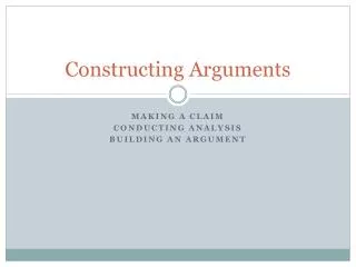 Constructing Arguments