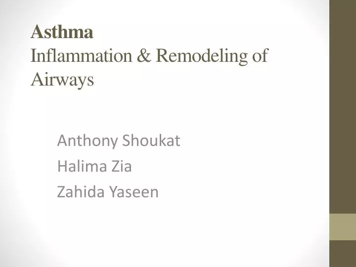 asthma inflammation remodeling of airways