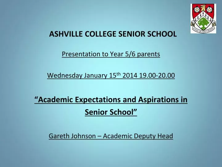 ashville college senior school