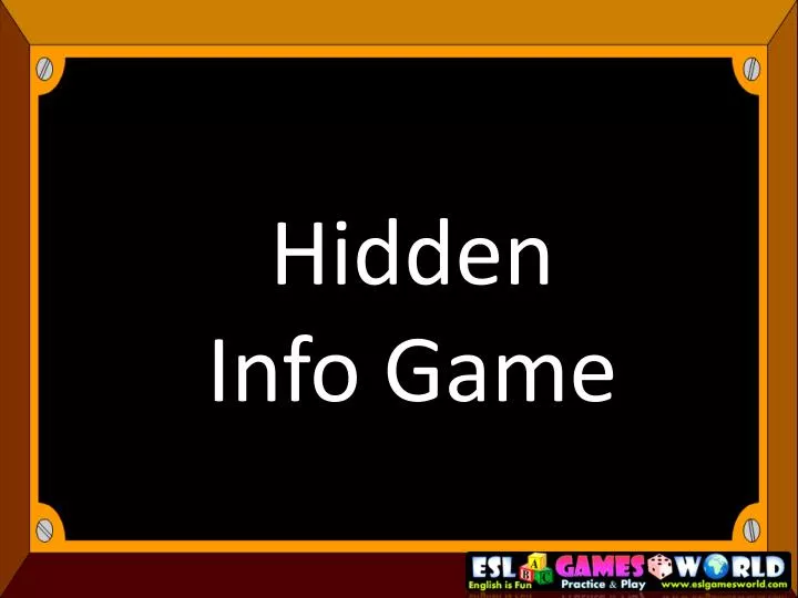 hidden info game
