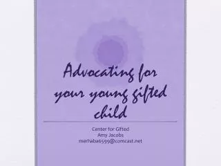 Advocating for your young gifted child