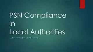 PSN Compliance in Local Authorities