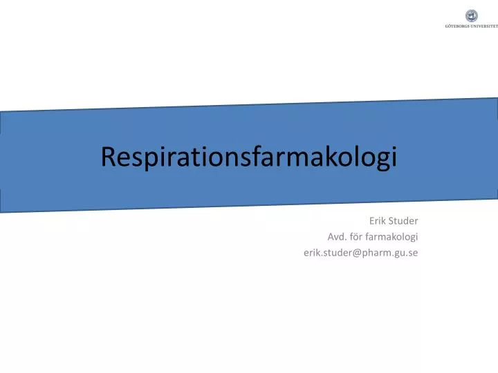 respirationsfarmakologi