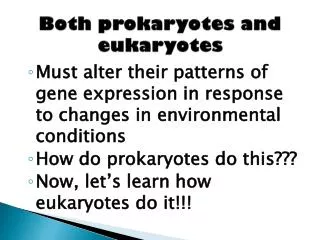 Both prokaryotes and eukaryotes