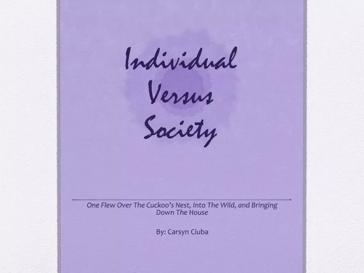 individual versus society