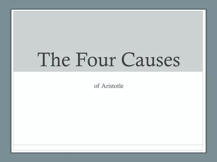 the four causes