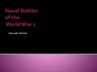 Naval Battles of the World War 1