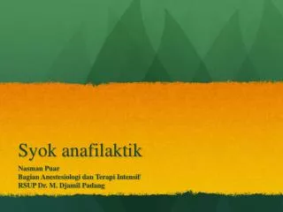 syok anafilaktik