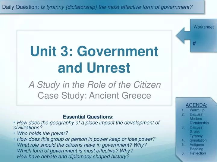 unit 3 government and unrest