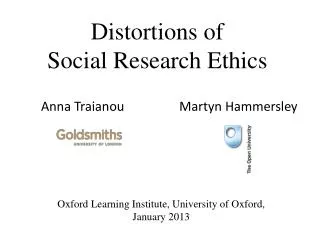 Distortions of Social Research Ethics