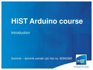 HiST Arduino course