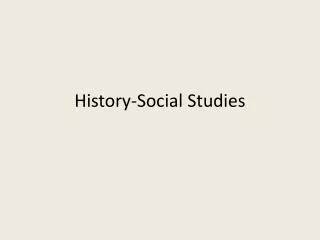 History-Social Studies