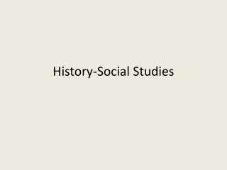 history social studies