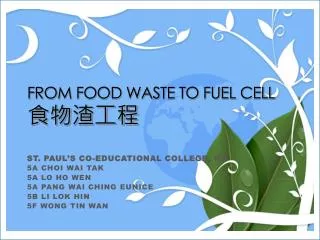 From Food Waste to Fuel Cell ?????
