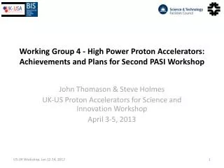 Working Group 4 - High Power Proton Accelerators: Achievements and Plans for Second PASI Workshop