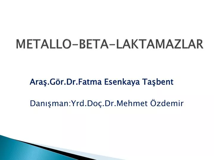 metallo beta laktamazlar