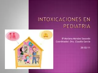 intoxicaciones en pediatr a