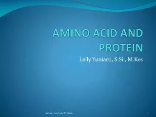 AMINO ACID AND PROTEIN
