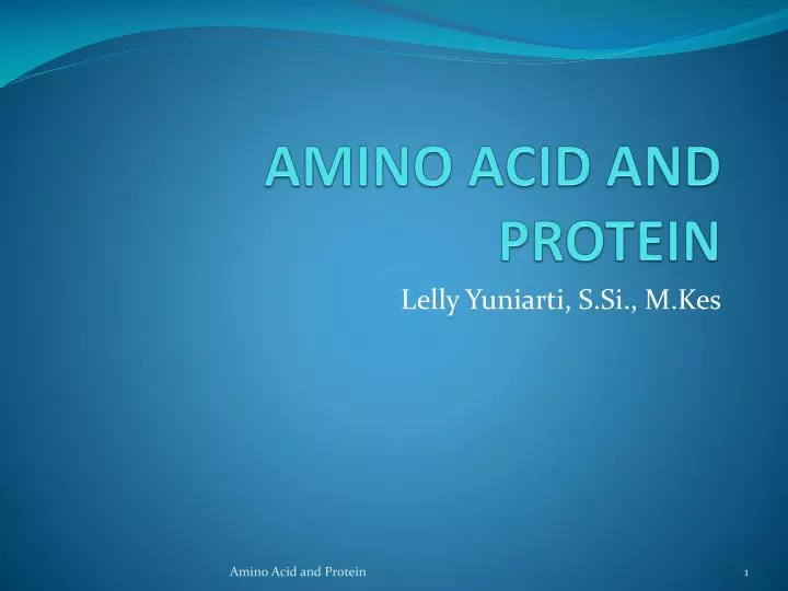 amino acid and protein