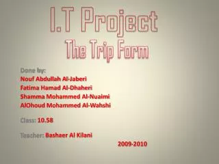 I.T Project