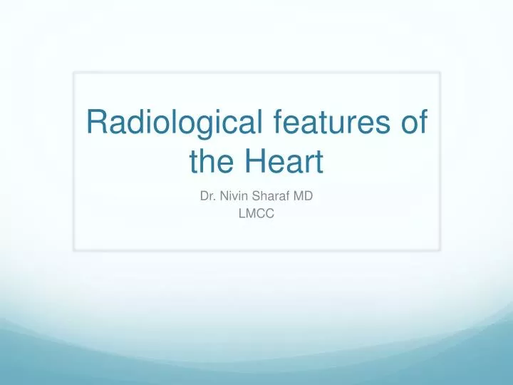 radiological features of the heart