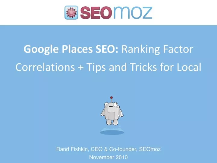 google places seo ranking factor correlations tips and tricks for local