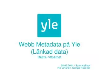 webb metadata p yle l nkad data b ttre hittbarhet