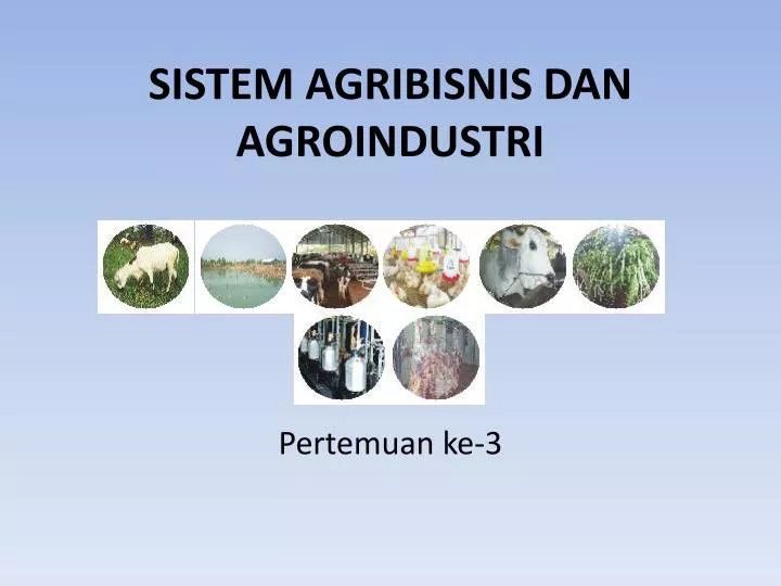 sistem agribisnis dan agroindustri