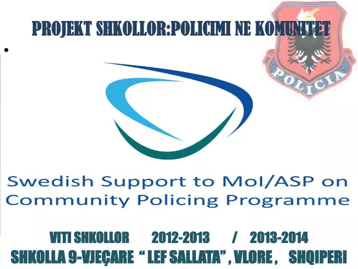 projekt shkollor policimi ne komunitet