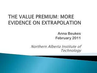 The value premium: more evidence on extrapolation