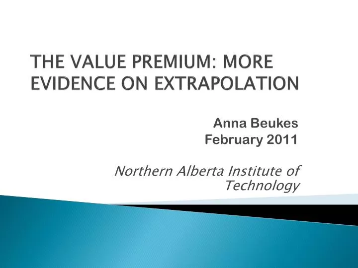 the value premium more evidence on extrapolation