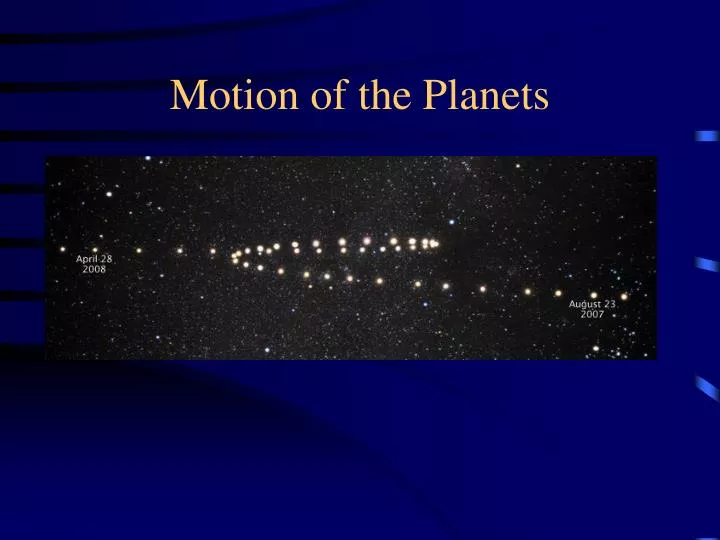 motion of the planets