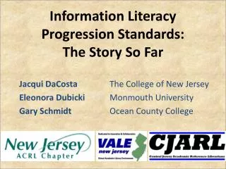 Information Literacy Progression Standards: The Story So Far