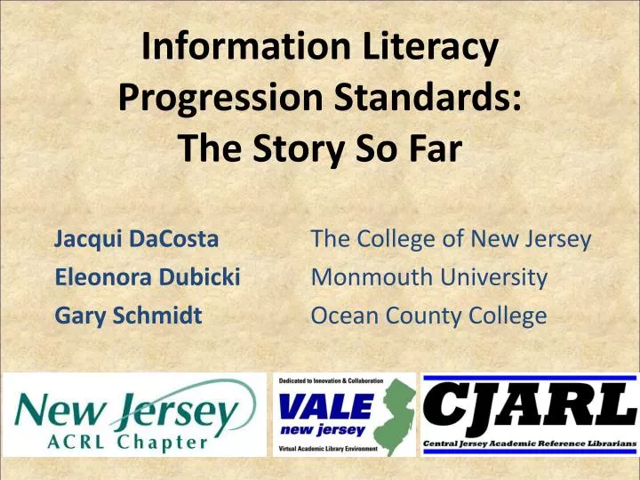 information literacy progression standards the story so far